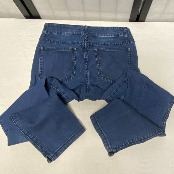 Tru Luxe Premium Platinum Stretch Mid Rise Straight Denim Medium Wash Jeans 2 - Picture 10 of 13